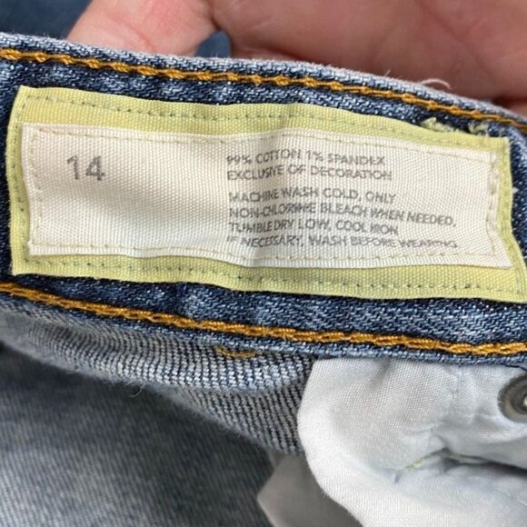 Ann Taylor Loft Women's Jeans Size 14 Blue Fit & Flare Cotton Blend Denim Casual - Picture 4 of 12